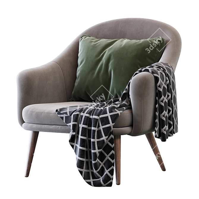 Comfort Meets Style: Deephouse Magrib Armchair 3D model image 2