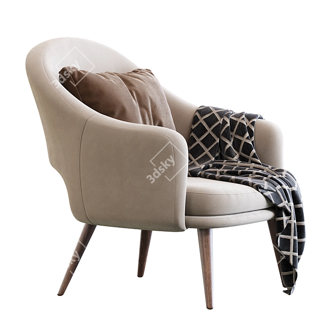 Comfort Meets Style: Deephouse Magrib Armchair 3D model image 3