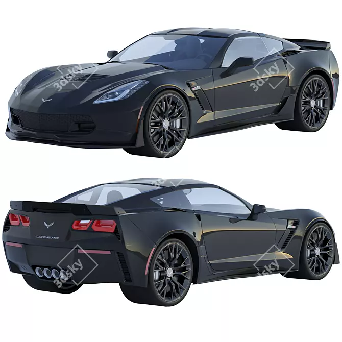 Supreme Speed: Corvette C7R 3D model image 1