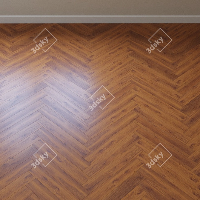 Elegant Highland Oak Parquet 3D model image 4