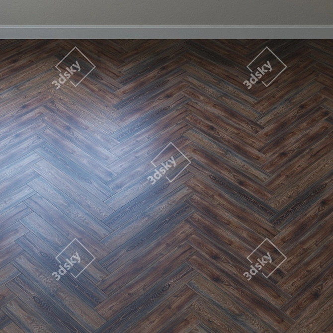 Classic Canyon Oak Black Parquet 3D model image 3