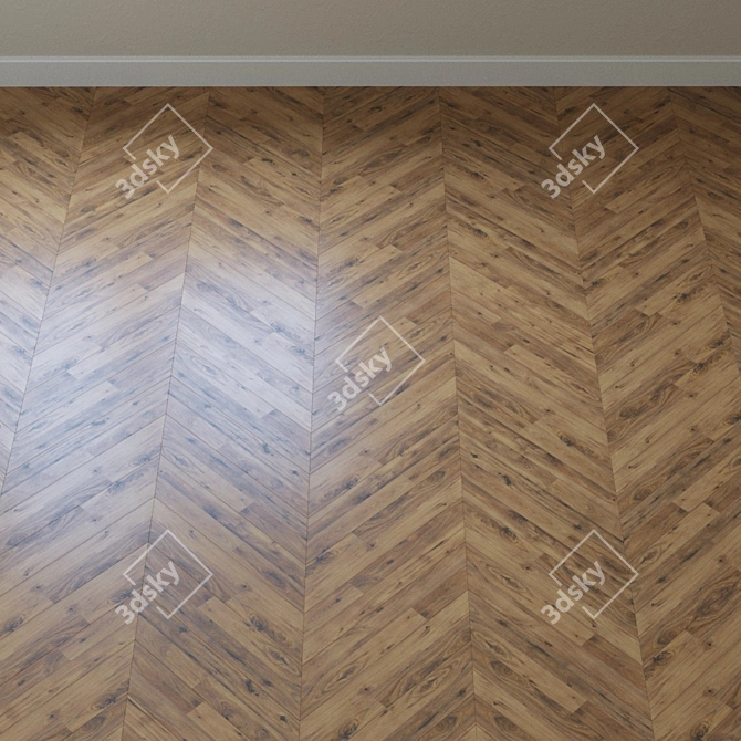 Golden State Hickory Parquet 3D model image 4