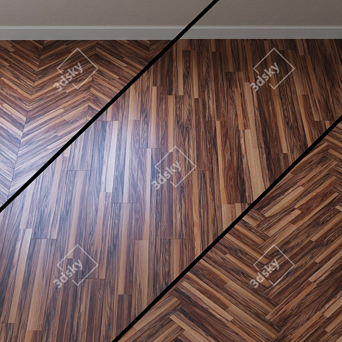 Tiger Oak Parquet: Krono Original Kastello 3D model image 1