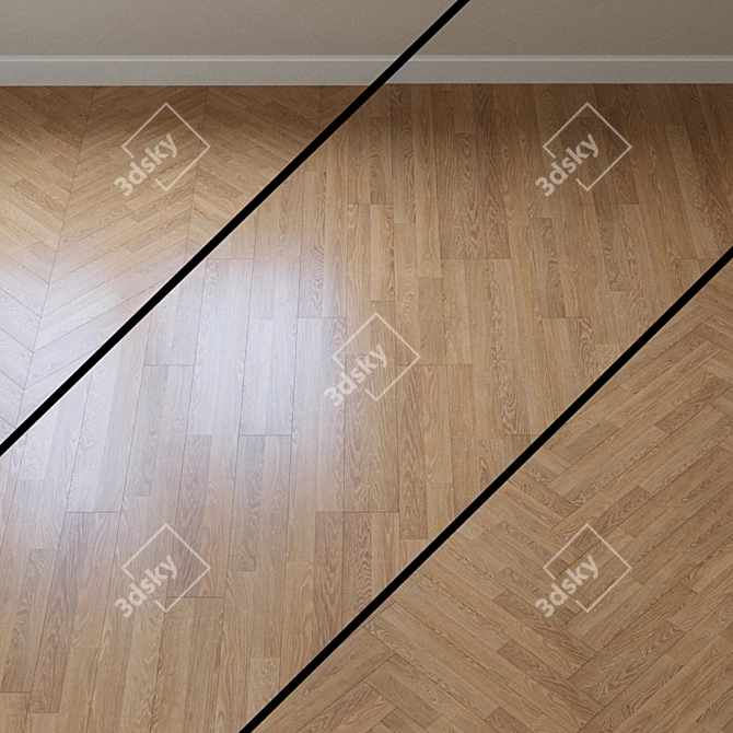 Elegant Merino Oak Parquet 3D model image 1