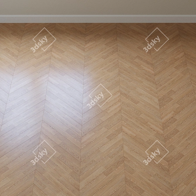 Elegant Merino Oak Parquet 3D model image 2