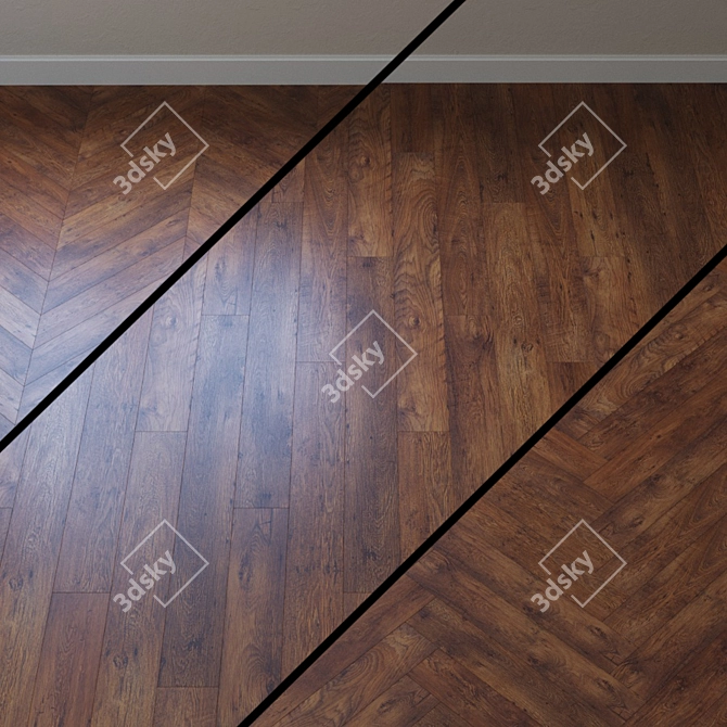 Rustic Oak Parquet: Krono Original Kastello 3D model image 1