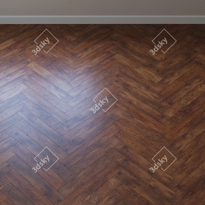 Rustic Oak Parquet: Krono Original Kastello 3D model image 4