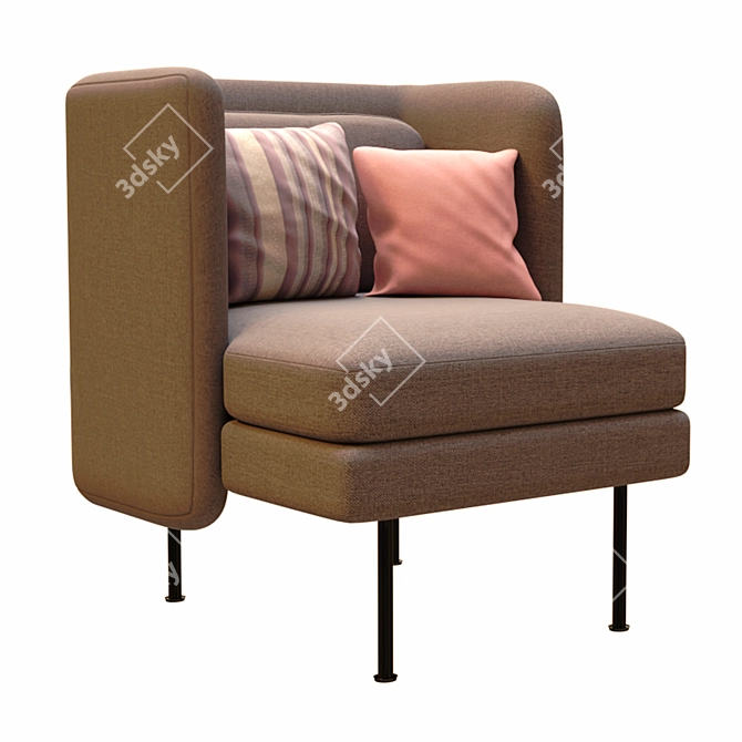 Modern Lounge Chair Bloke 3D model image 1