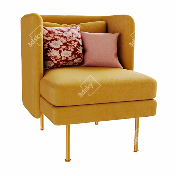 Modern Lounge Chair Bloke 3D model image 3