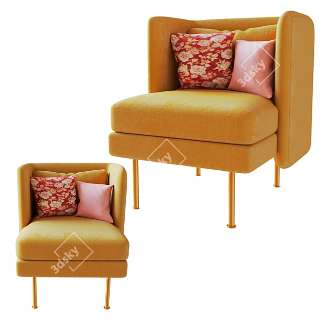 Modern Lounge Chair Bloke 3D model image 4
