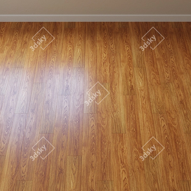 Classic Light Lacquered Parquet 3D model image 2