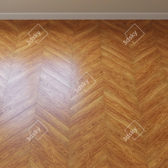 Classic Light Lacquered Parquet 3D model image 4