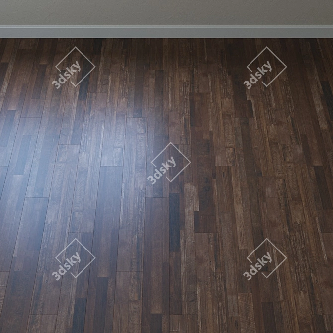 Bali Driftwood Parquet Flooring 3D model image 2