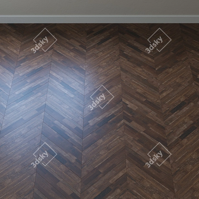 Bali Driftwood Parquet Flooring 3D model image 3