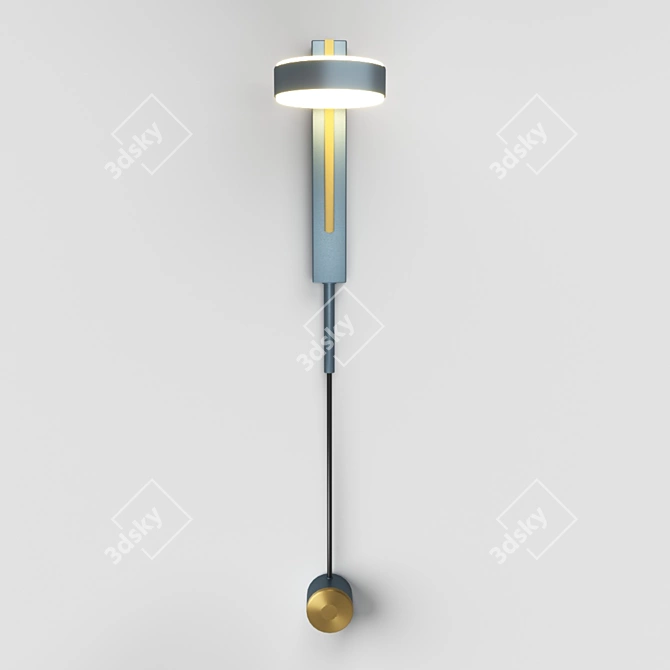 Denzil Gray Modern LED Wall Light 3D model image 1