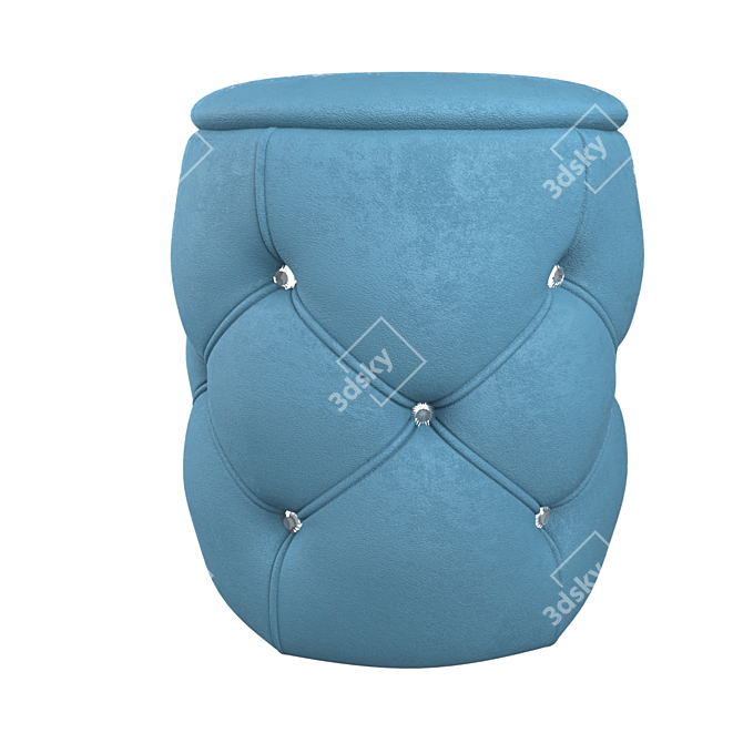 Velvet Pouf: 3D Model 3D model image 1