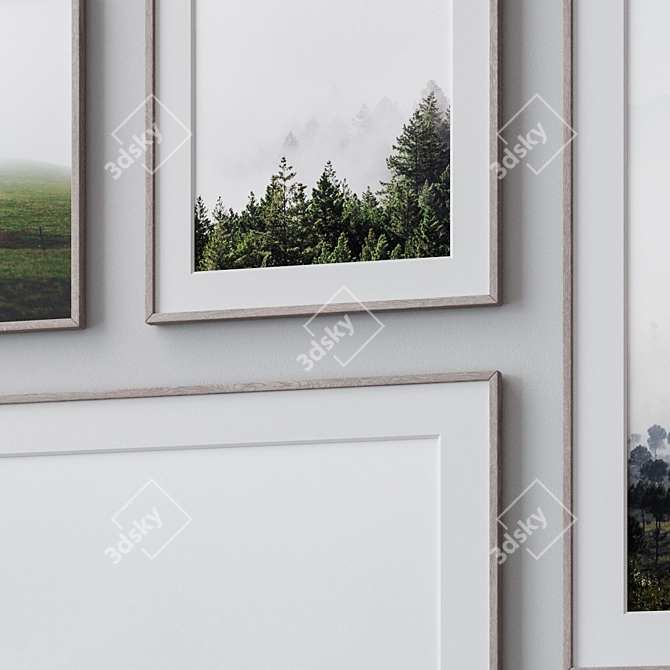 Multi-color Photo Frames Set 3D model image 2