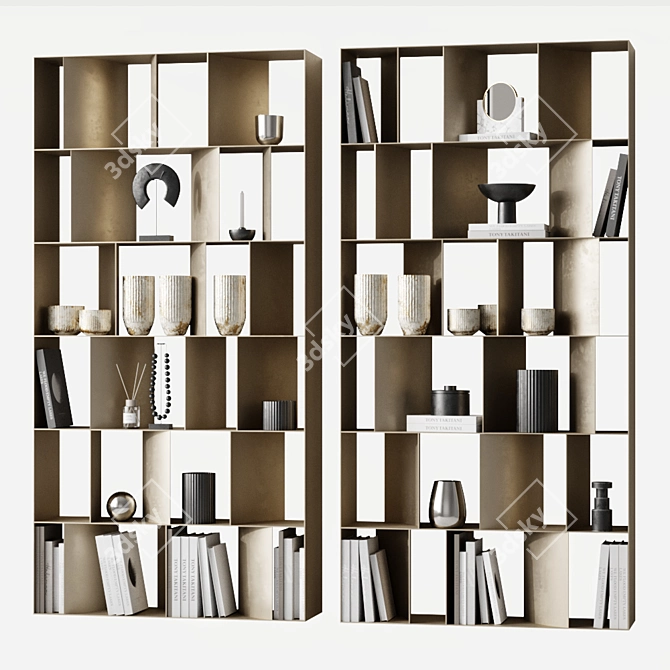 Elegant Nautilus Bookcase: Organize in Style 3D model image 1