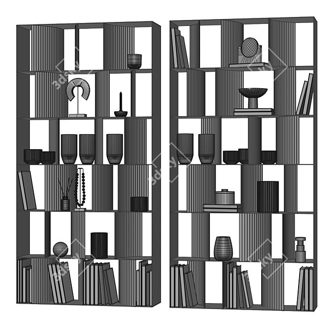 Elegant Nautilus Bookcase: Organize in Style 3D model image 5