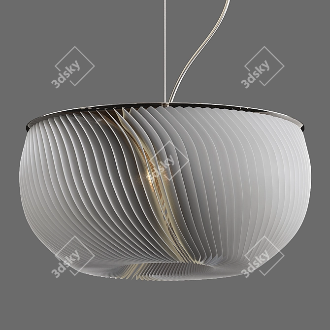 Elegant Sage Pendant Lights 3D model image 1