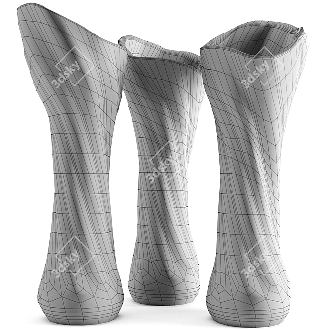 Elegant Glass Vase 3D model image 3