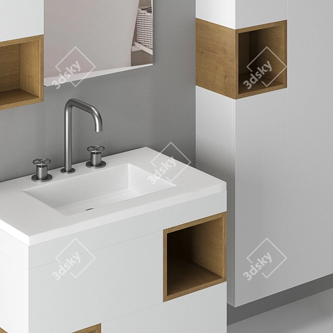 Sanflor Dallas Bathroom Furniture 3D model image 2