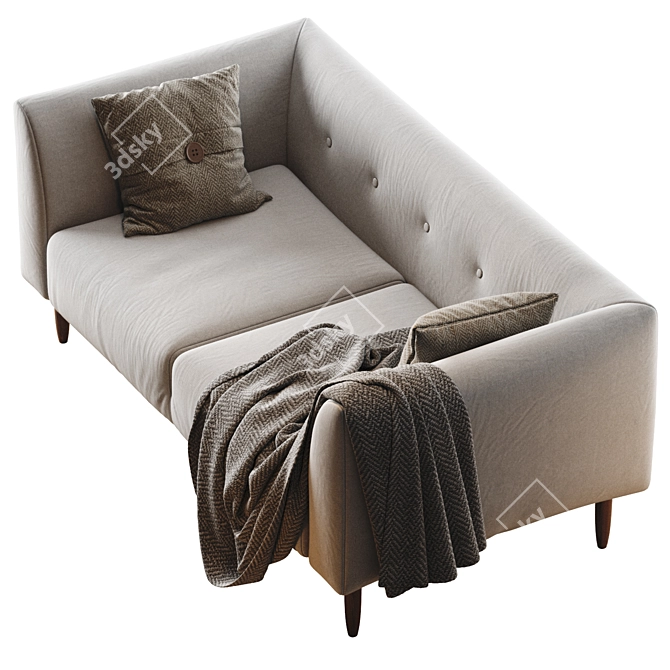 BLAZE Modern 3 Seater Sofa 3D model image 3