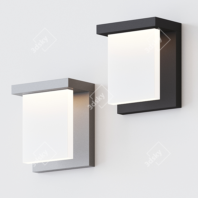 Glass Glow Sconce: Inside-Out Illumination 3D model image 1