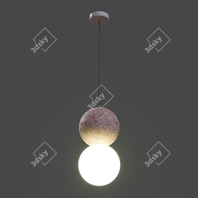 Scandinavian LILLA Pendant Lamp - Stylish and Modern 3D model image 2