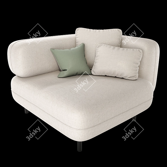 Modular DP1 Section - Stylish & Versatile Sofa 3D model image 1