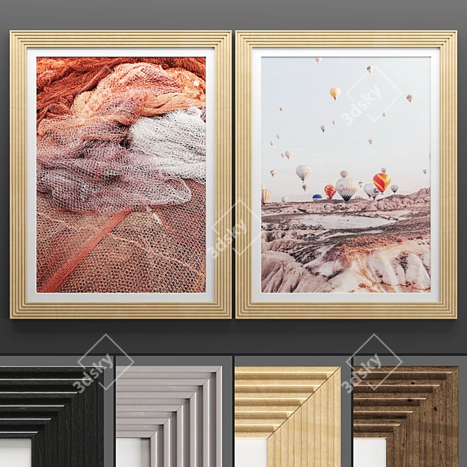 Elegant Art Frame Collection 3D model image 1