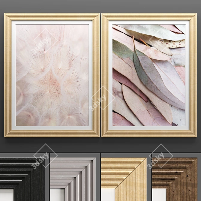 Modern Art Frame Set 3D model image 1