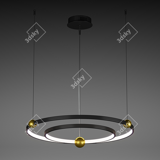 Elegant Amadeo Chandelier 1123 3D model image 1