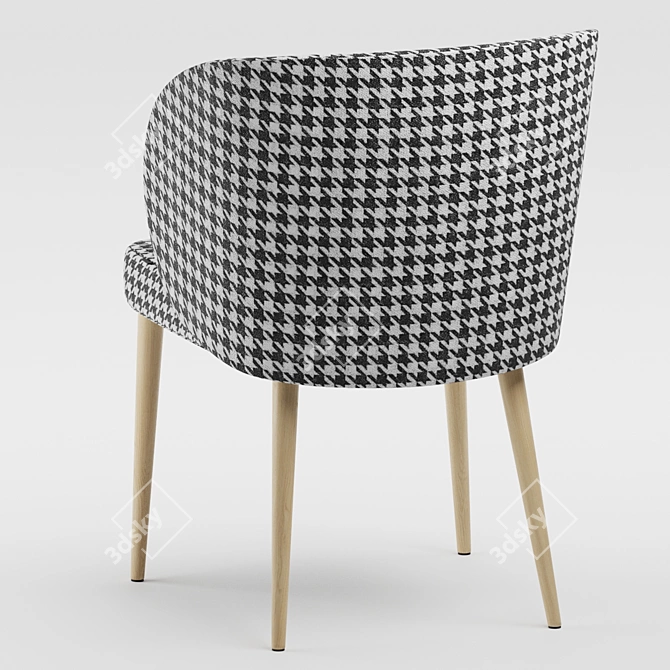 Elegant Upholstered Chair 3D model image 3