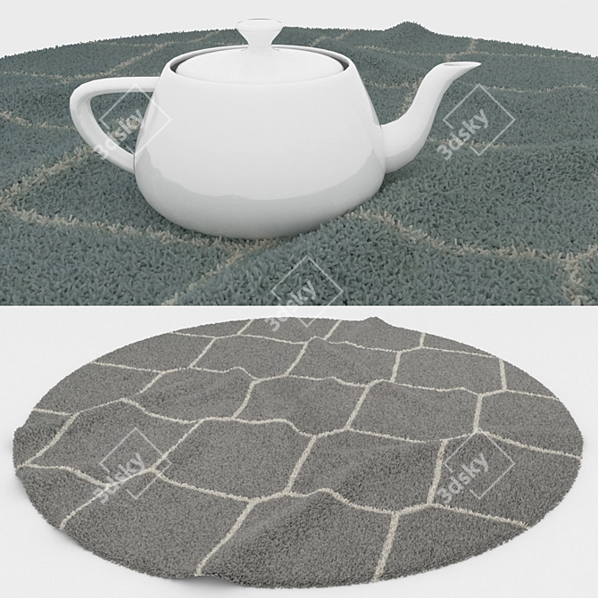 Versatile Round Carpet Set 3D model image 3