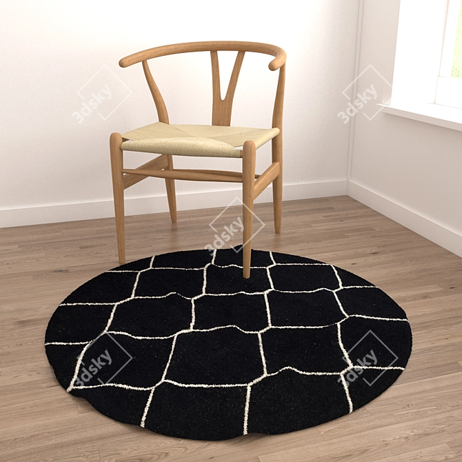 Versatile Round Carpet Set 3D model image 4