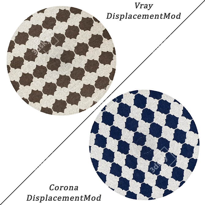 Round Carpets Set - Enhance Your Space 3D model image 2
