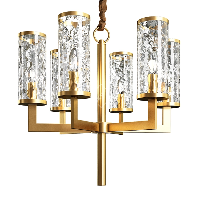 Sleek Modern Brass Decor 3D model image 1