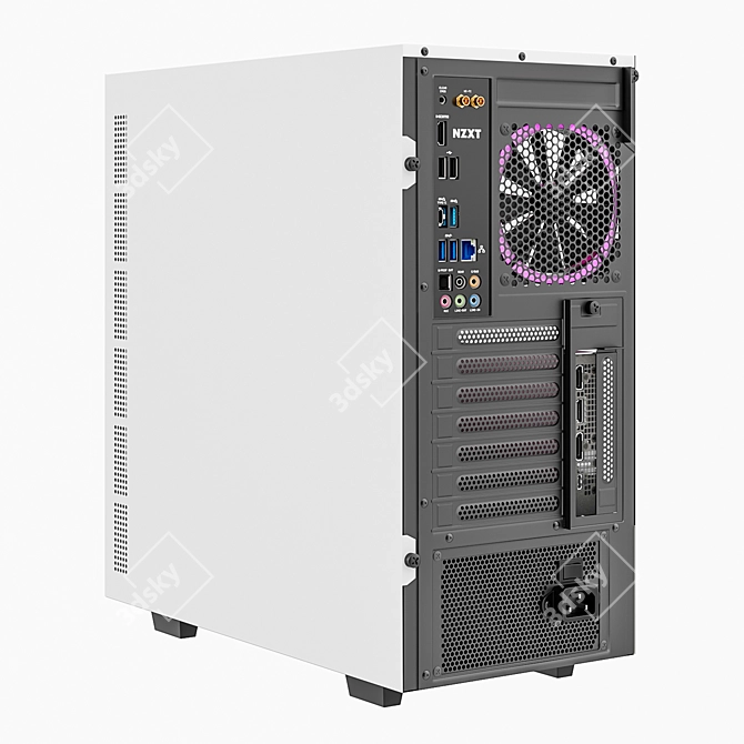 NZXT H510 Elite: Water-cooled PC Power 3D model image 3