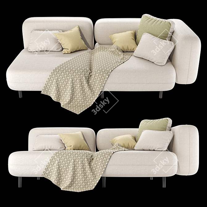 Delavega DP Modular Sofa - DP1 and DP2 3D model image 1