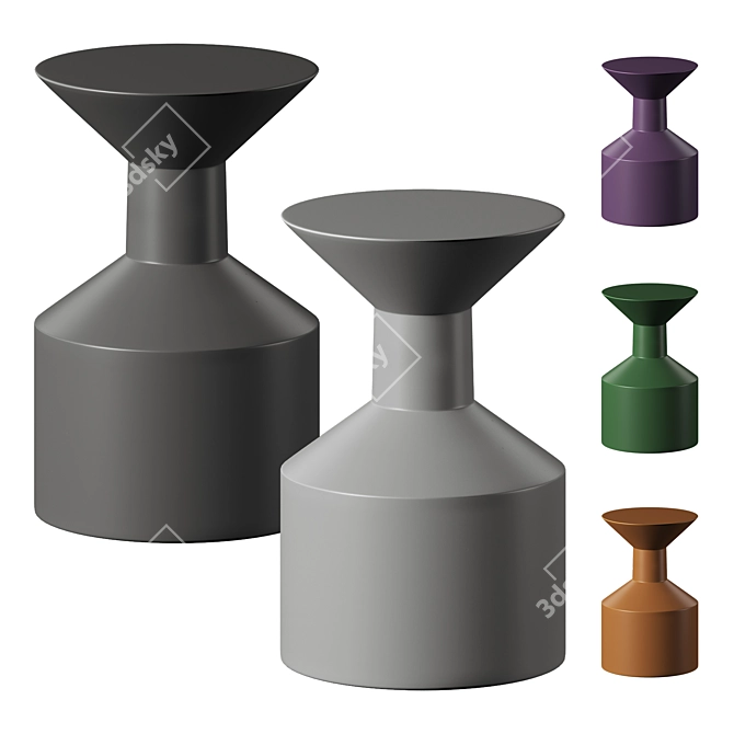 Compact Espresso Table 3D model image 1