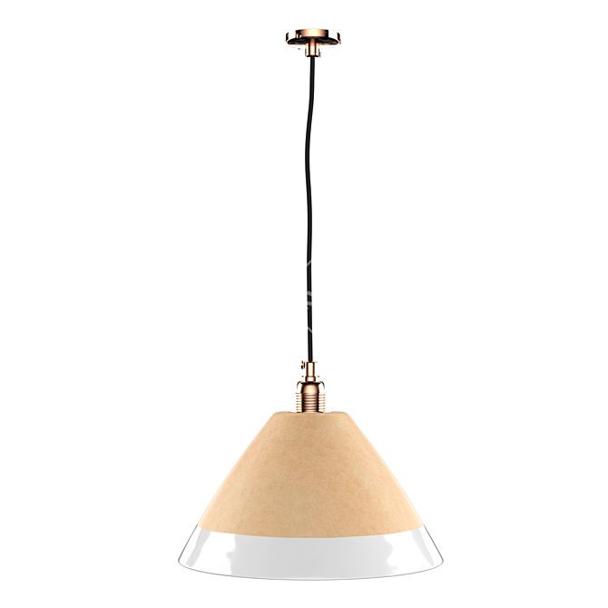 Zara Home Ceramic Ceiling Lamp 3D model image 3
