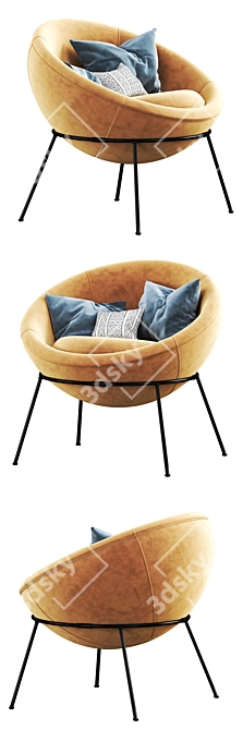 Sand Nuance Bowl Chair: Modern & Stylish Design 3D model image 3