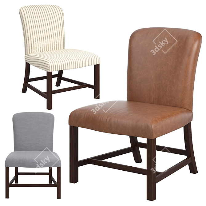 Elegant Rose Tarlow Chippendale Chair 3D model image 1