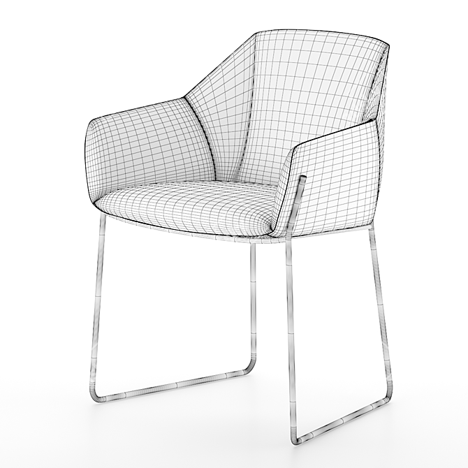 Compact and Comfortable Nido Chair 3D model image 4