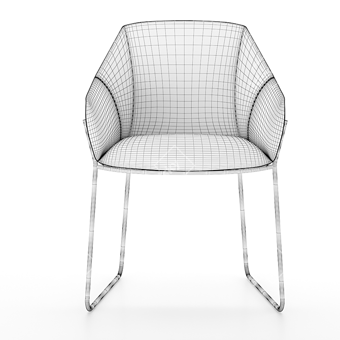 Compact and Comfortable Nido Chair 3D model image 5