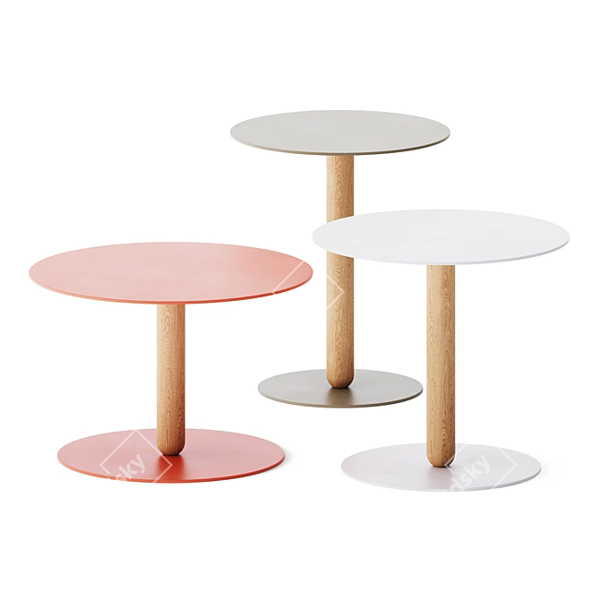 Urban Chic: Balans Side Table 3D model image 2