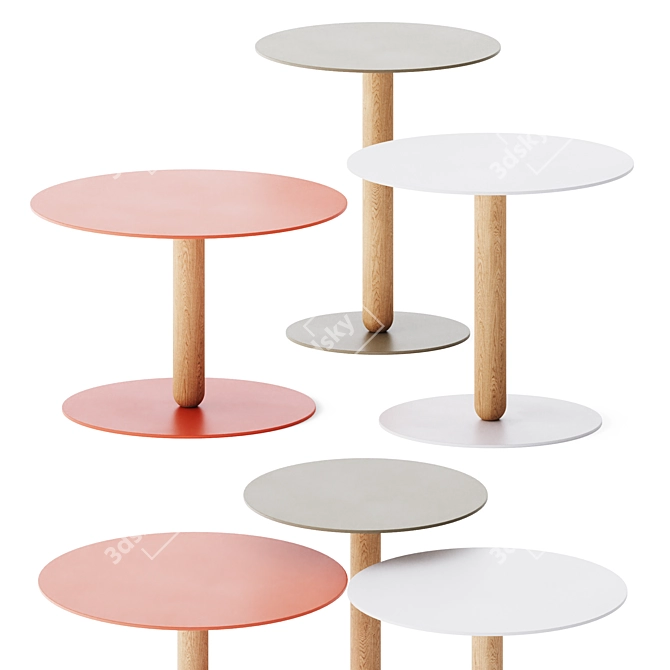 Urban Chic: Balans Side Table 3D model image 3