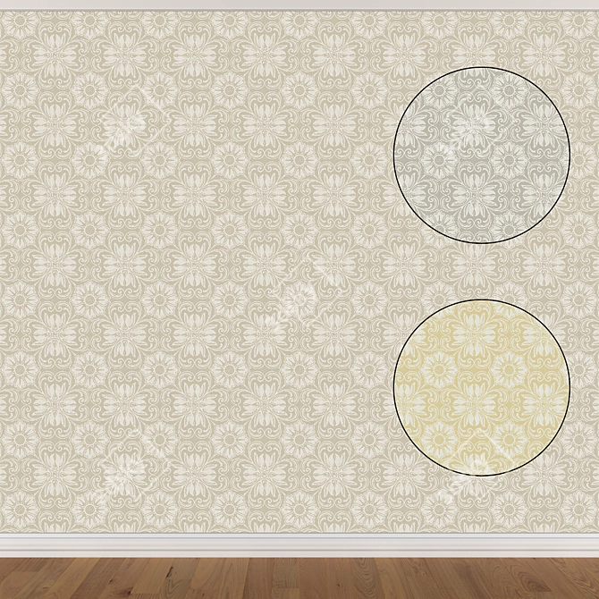 Seamless Wallpaper Set | 3 Designs 3D model image 1