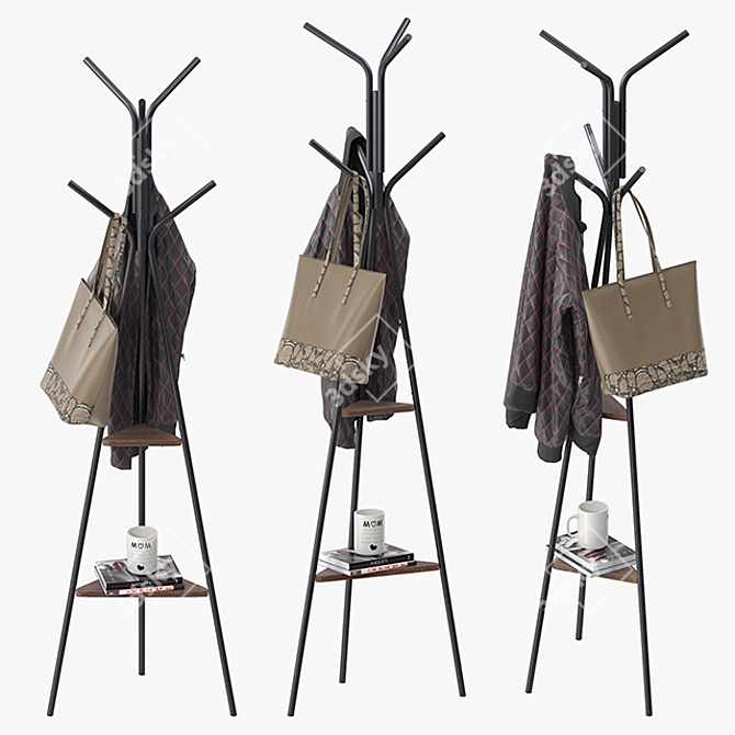 Modern Valdosta Coat Rack 3D model image 2